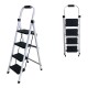 Escalera Tijera 4 Escalones De metal/plastico Negro/Blanco