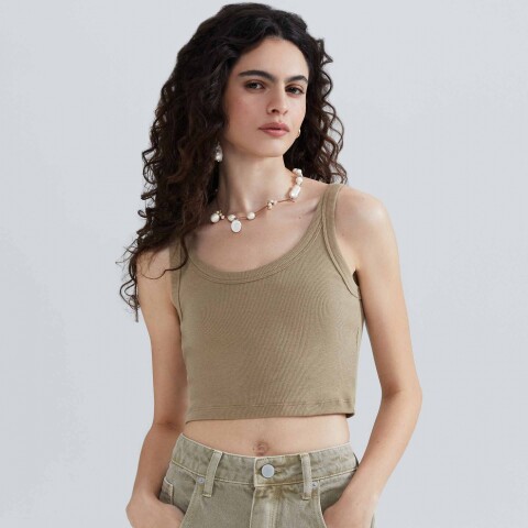 BLUSA SM FEM MARRÓN MEDIO