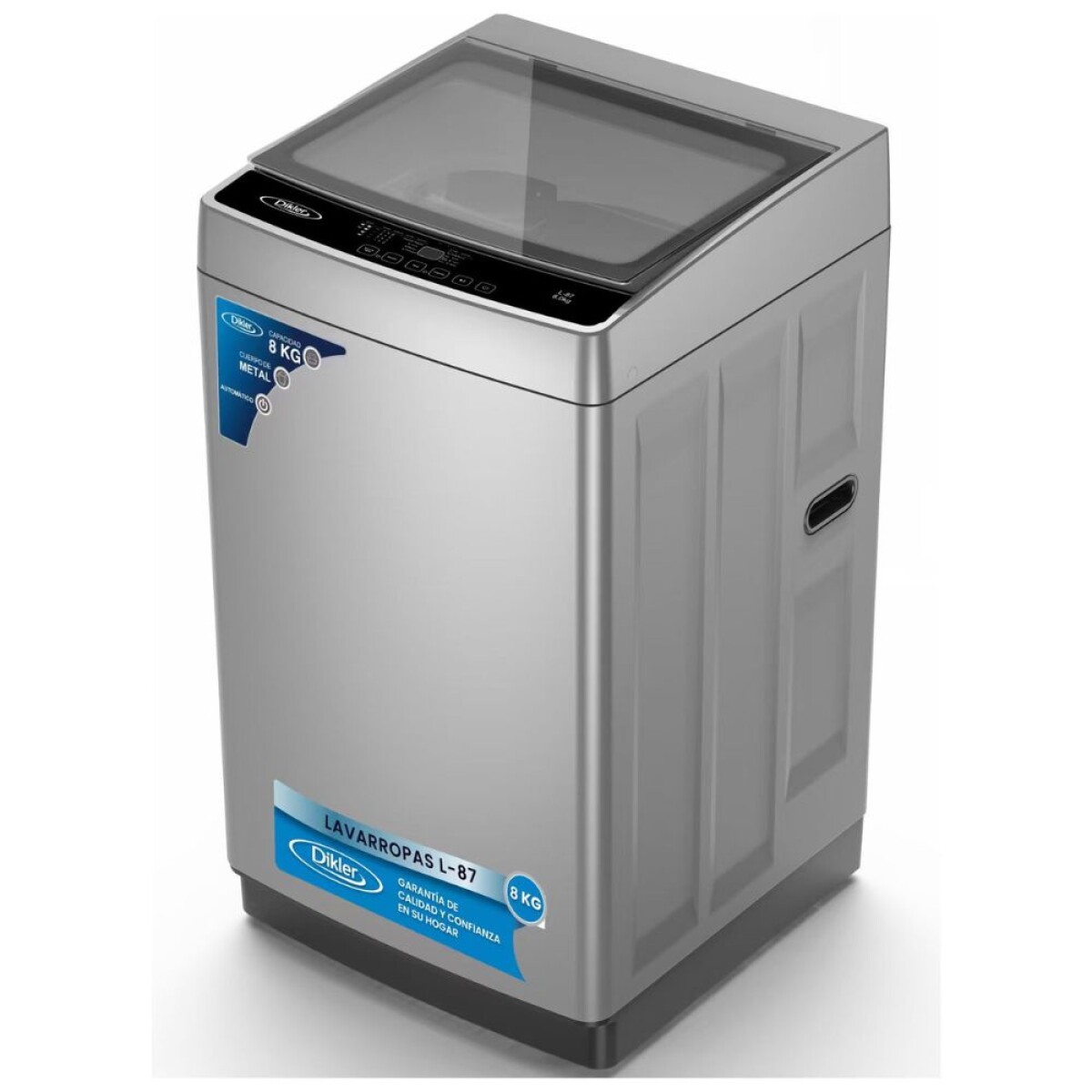 Lavarropas Dikler 8 KG L-87 dark inox. 