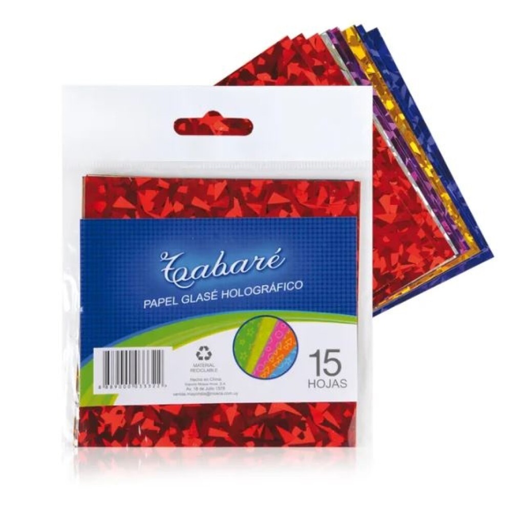 Papel Glasé Tabaré Holográfico 15 H 11x11 Cm #Papel Glasé Tabaré Holográfico 15 h 11 x 11 cm