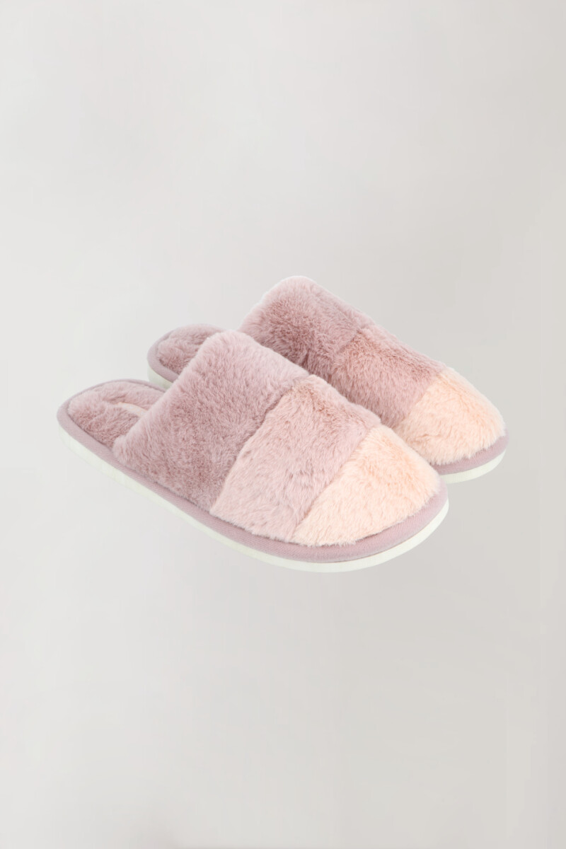 Pantufla stripes Rosado