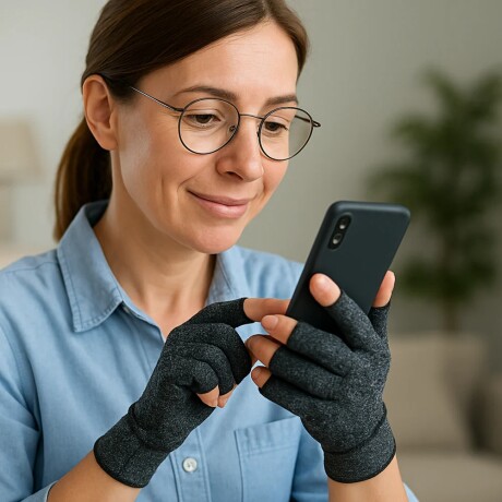 Guantes de Compresión Aliviartrix NEGRO