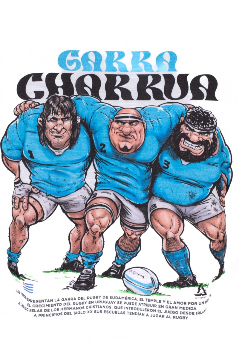 Camiseta Rugby Kevingston Garra Charrúa Blanca