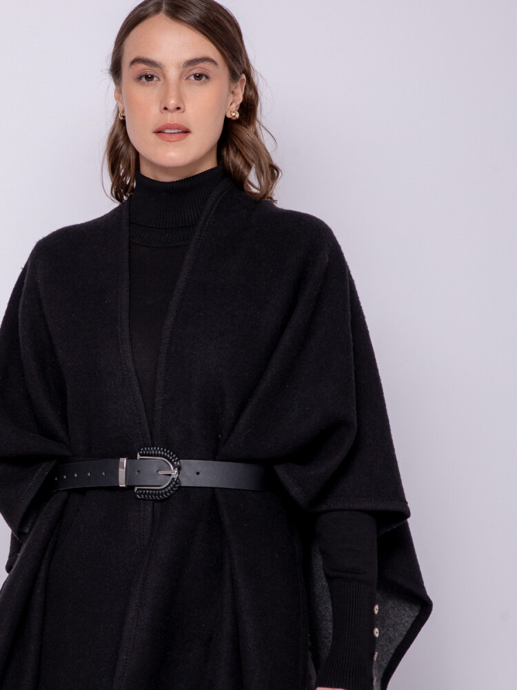 PONCHO RISSO Negro