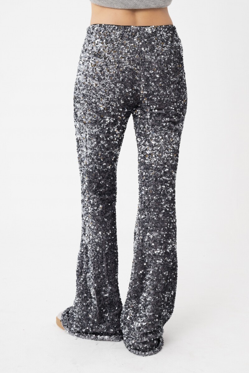 Pantalón flare Plata