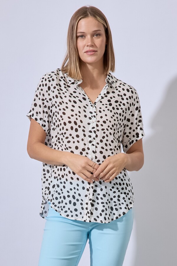 Camisa Dots BLANCO/NEGRO