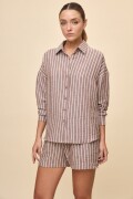 CAMISA SAUZAL STRIPED Chocolate