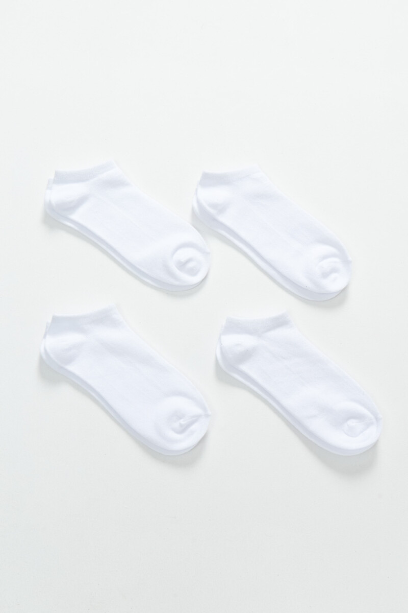 Pack x4 medias soquete - Blanco 