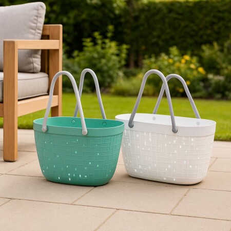 Cesto canasto tipo bolsa con asa 33cm x 15cm x 19cm Cesto canasto tipo bolsa con asa 33cm x 15cm x 19cm