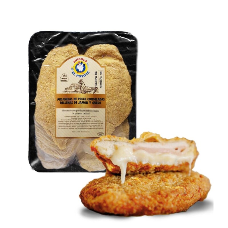 MILANESAS DE POLLO CONGELADAS RELLENAS DE JAMON Y QUESO APROX 6UN MILANESAS DE POLLO CONGELADAS RELLENAS DE JAMON Y QUESO APROX 6UN
