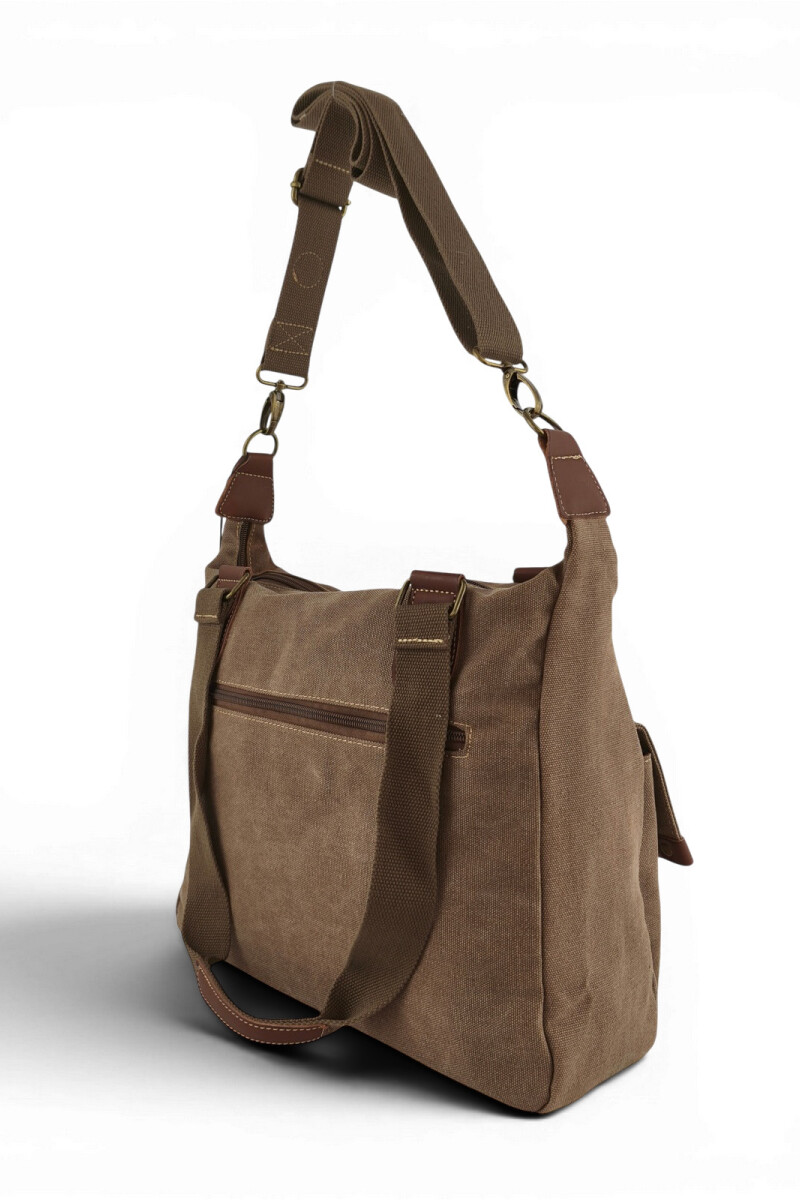 Morral de lona vintage Marrón
