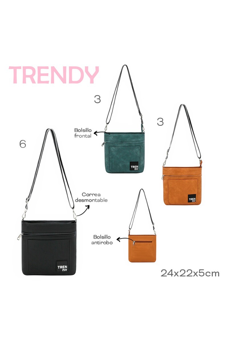Bandolera Trendy Petroleo