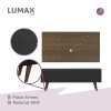 Rack TV mueble Lumax + panel rústico con estantes 55” Negro/Marron