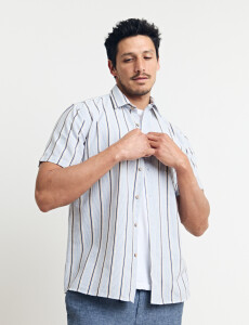 012632 CAMISA HARRINGTON LABEL Natural/tostado