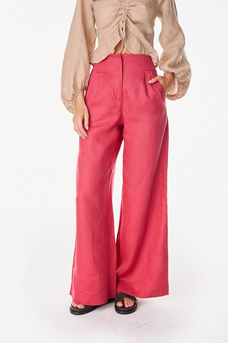 Pantalon Lino Soft Terracota