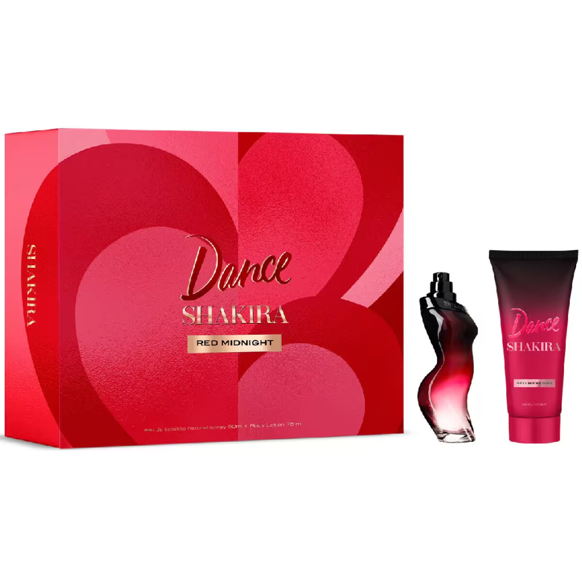 Perfume Shakira Dance Red Midnight EDT 50ml + Body Lotion 75ml 