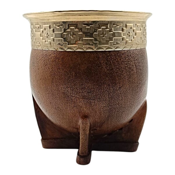 Mate Imperial guarda pampa con apliques en oro - ALPACA - 03 marrónuniforme