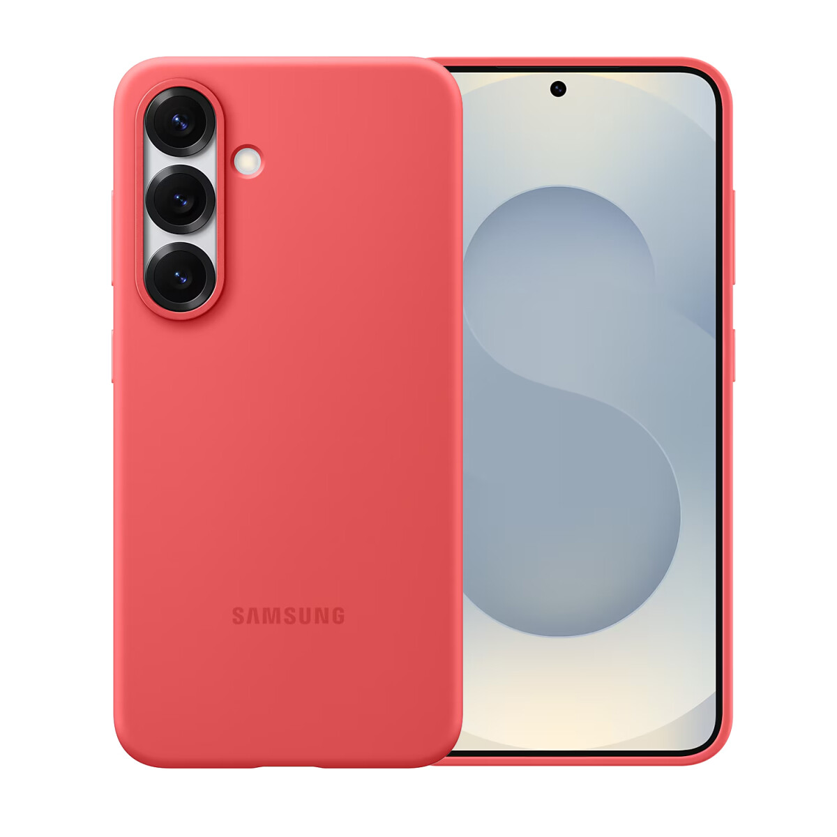 Protector Samsung S25 Plus Silicone Case - ROJO 