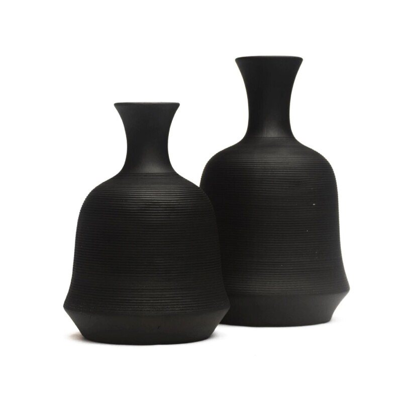 FLORERO CERAMICA D14x19CM BLANCO/NEGRO MATE FLORERO CERAMICA D14x19CM BLANCO/NEGRO MATE