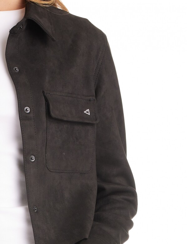 Chaqueta Suede NEGRO
