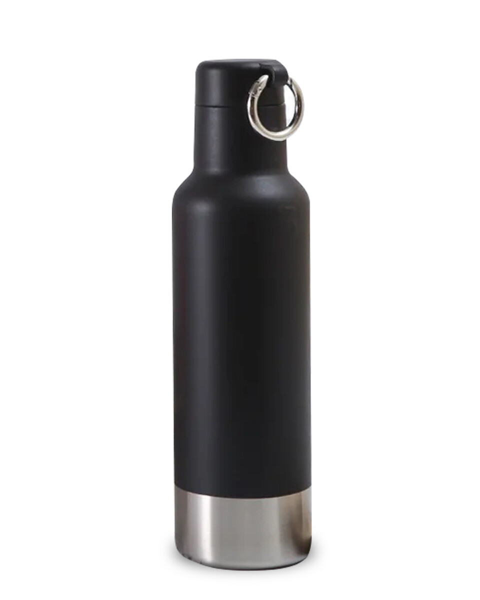 Botella Acero Termica c/Aro - 500 ml - Negro 