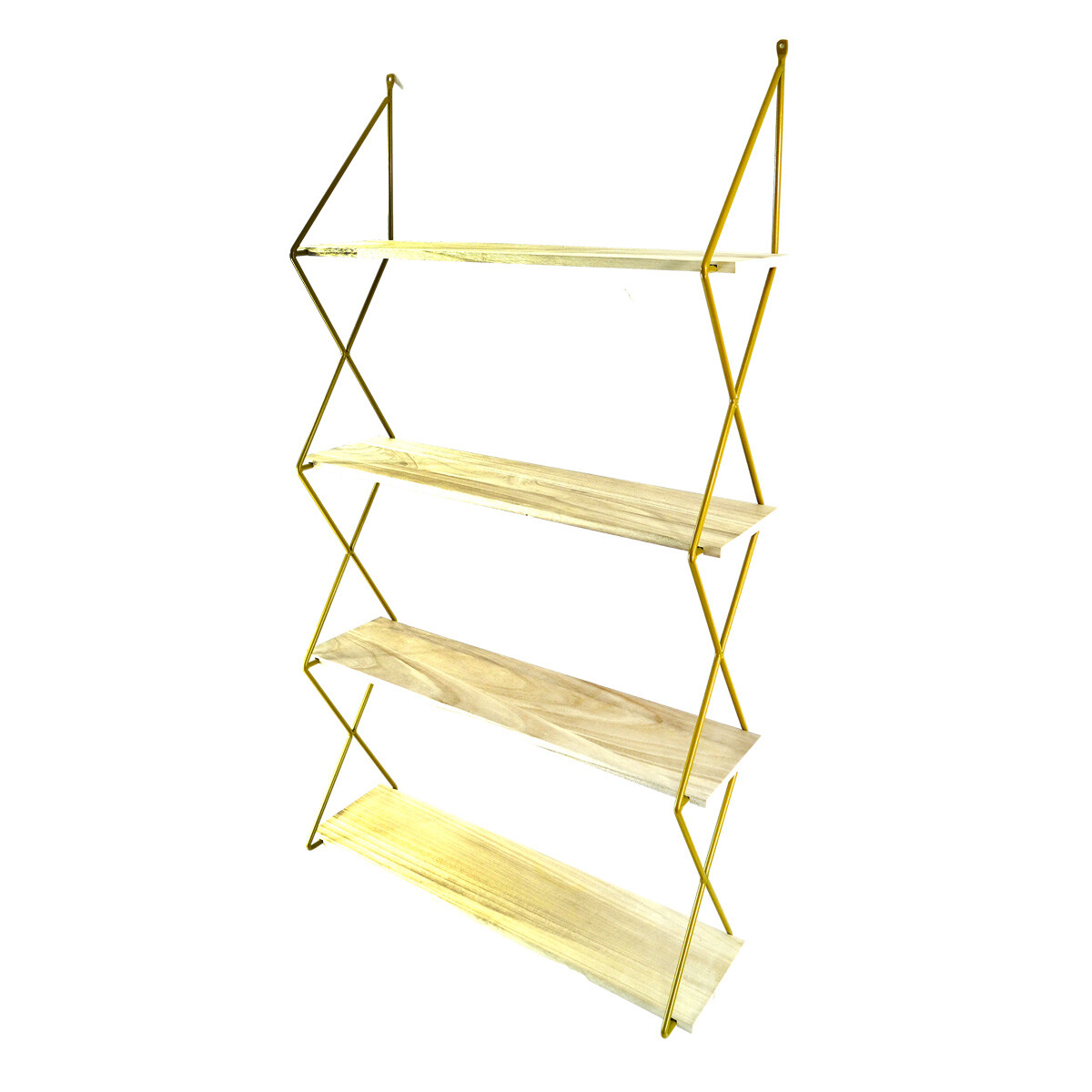 RACK AEREO METAL C/4 ESTANTES MADERA 