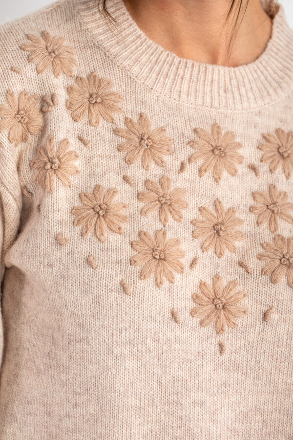 Sweater Flores Rosa