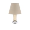LAMPARA BEIGE/PLATA P/MESA 40X28CM Unica