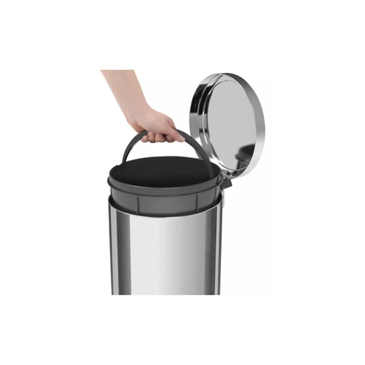 PAPELERA TACHO ACERO INOXIDABLE TRAMONTINA 30LTS PLATEADO