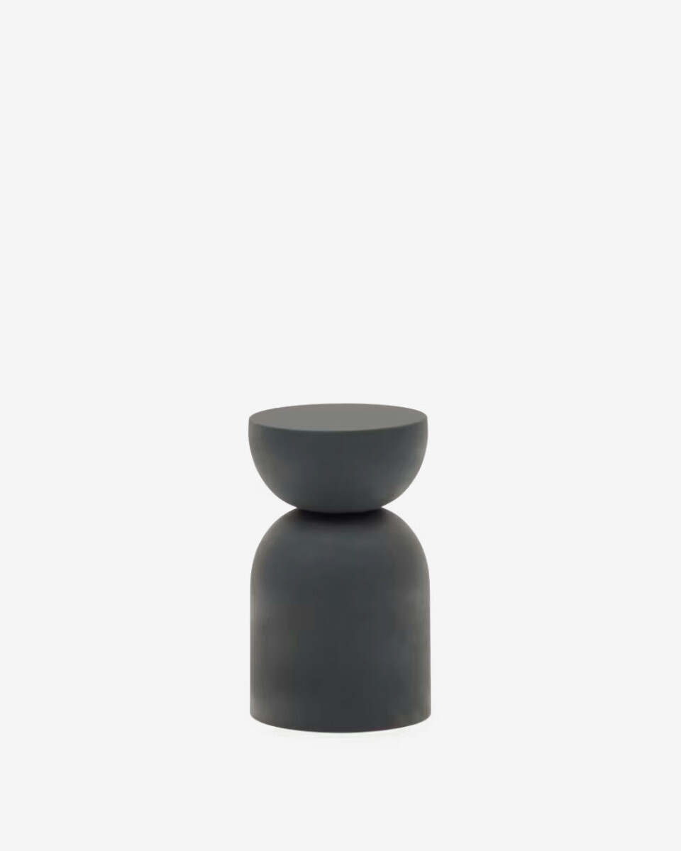 Mesa auxiliar Rachell de metal con acabado - pintado negro mate Ø 30 cm 