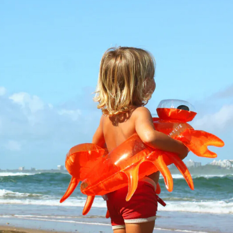 Aro Inflable con entrada en la cintura Sonny the Sea Creature Neon Orange Aro Inflable con entrada en la cintura Sonny the Sea Creature Neon Orange
