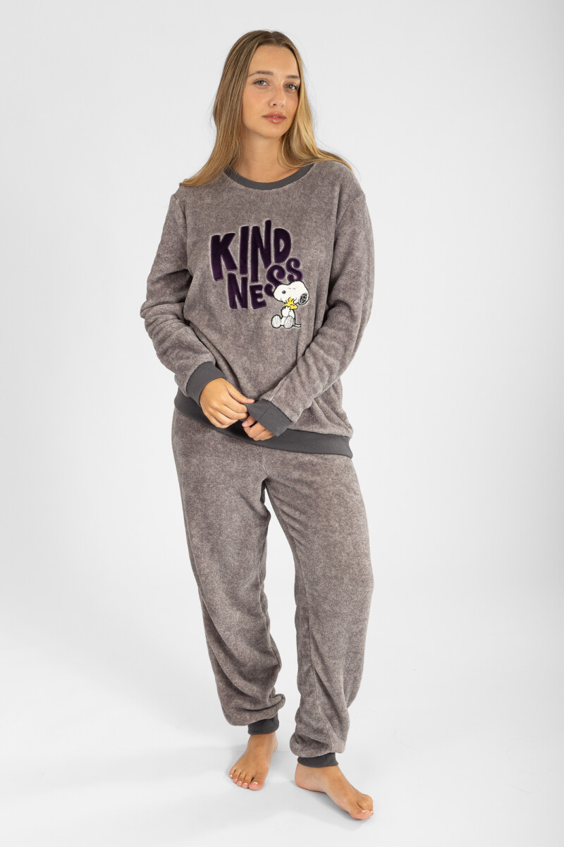 Pijama kind melange - Gris melange 