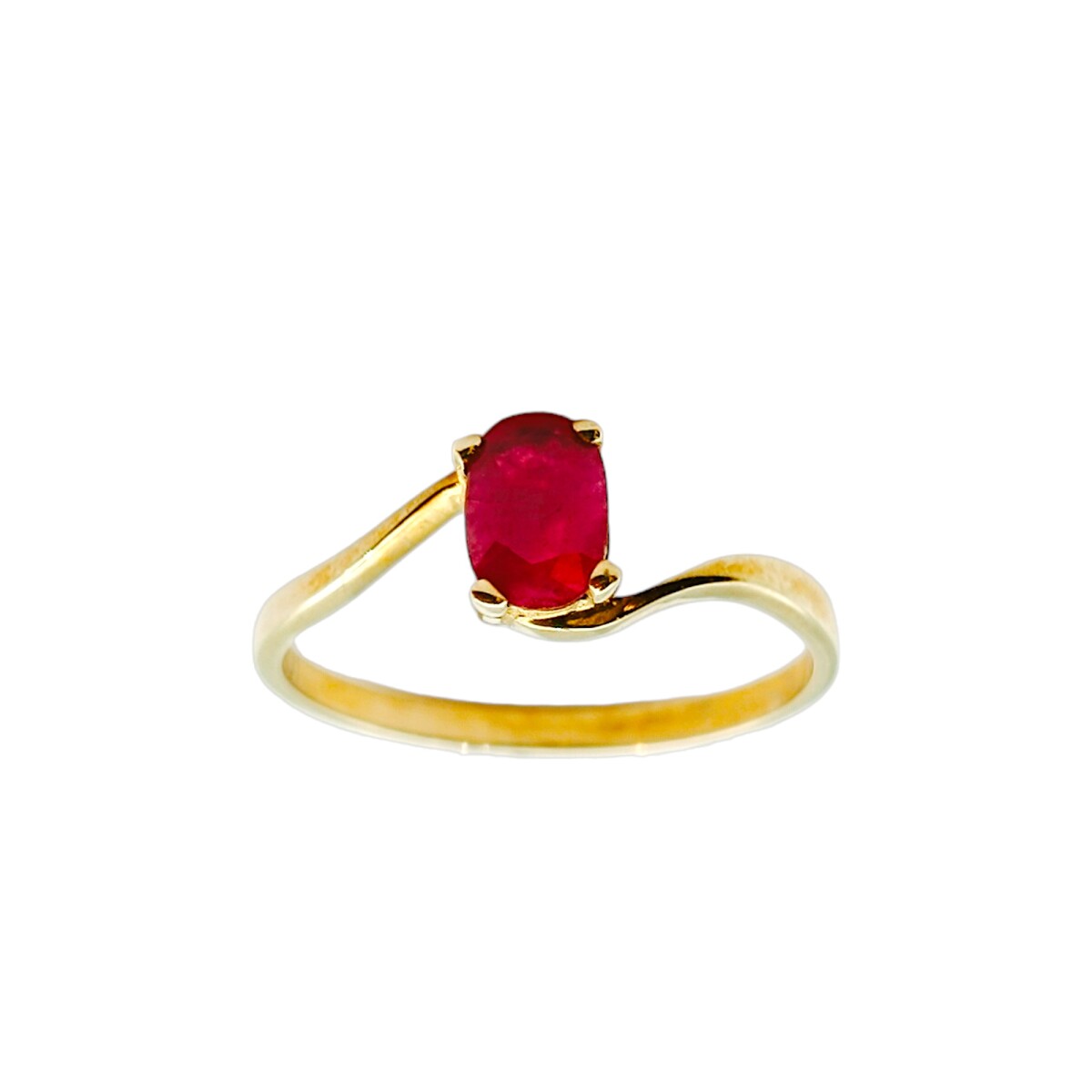 Anillo Solitario-Oro Bajo-Piedra Rubi-AN8134 - conpiedra 