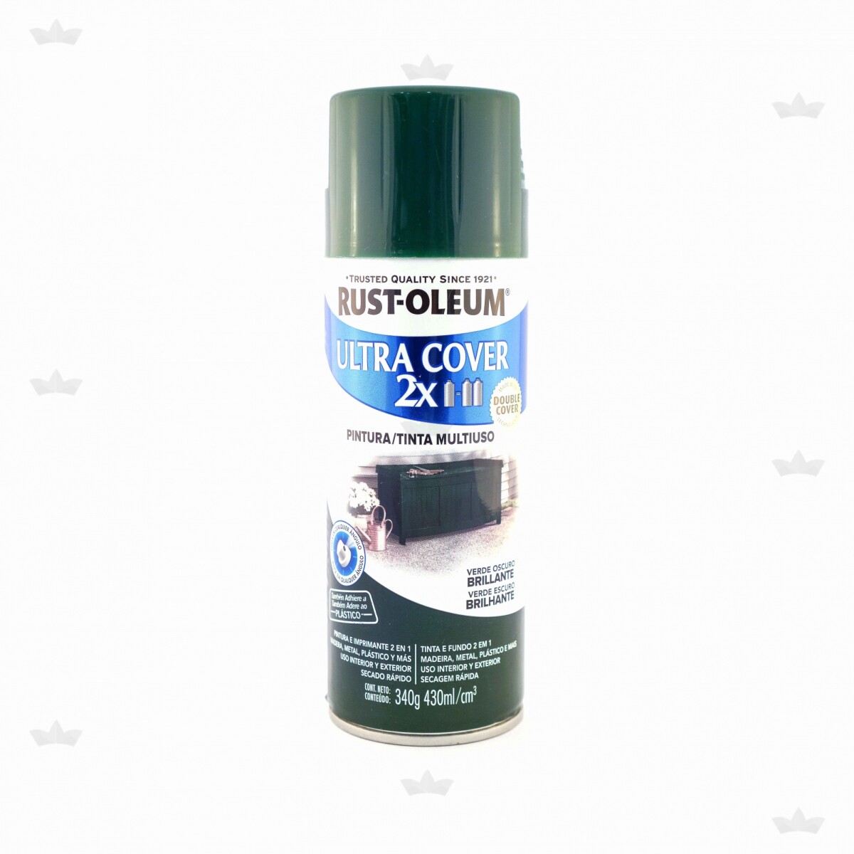 AEROSOL ULTRA COVER 2X VERDE OSCURO BRILLANTE- 340 GR. 