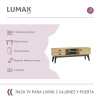 Rack Tv Living Lumax 2 Cajones 1 Puerta 100% Madera Maciza Rack Tv Living Lumax 2 Cajones 1 Puerta 100% Madera Maciza