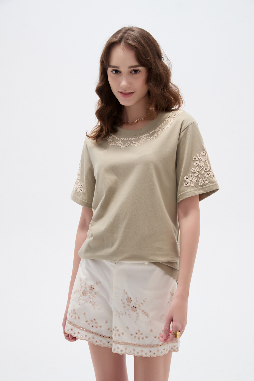 Remera Surnel Verde Grisaceo