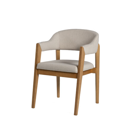 Silla Vogue Liz con Brazo - Tela Rústica Rustico beige (4F)