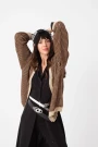 Cardigan con Lurex Marron