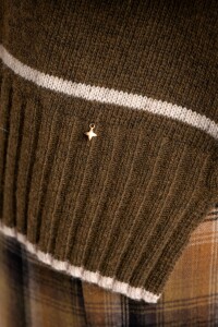 Sweater Rayado Lana Oliva