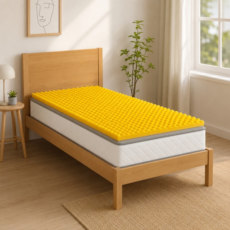 Pillow top de espuma perfilada 0,78 x 1,88 x 3,5 cm AMARILLO