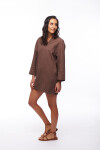 VESTIDO PAULINA MARRON