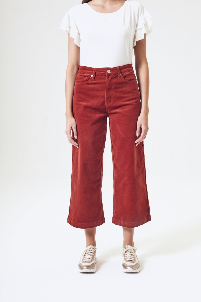 Wide Leg Corduroy Terracota