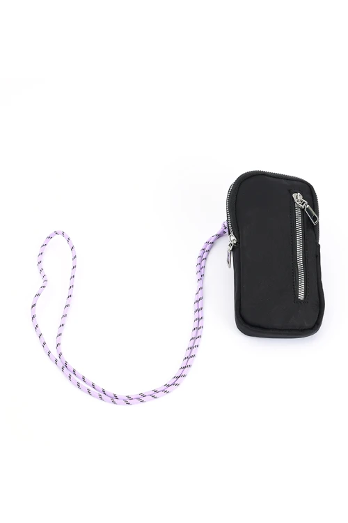 Porta Celular Nylon doble cierre Negro
