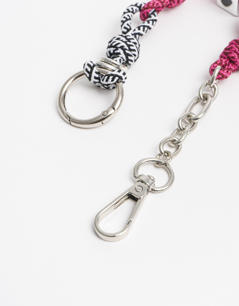 Llavero Cordón Llavero Y Bag Charm Cordon Cadenas - Combinacion Multicolor