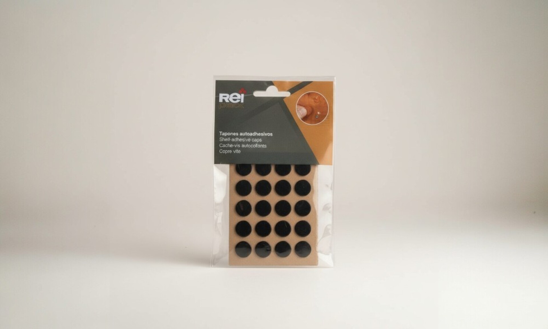 Tapa Tornillo Adhesivo 63.12 Negro X100 