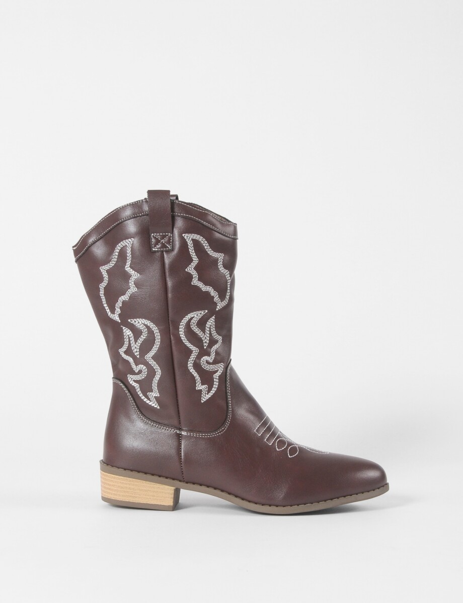 Botas tejana wood - chocolate 