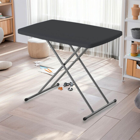 Mesa Plegable Auxiliar Camping Jardín 76x50x28cm Negro