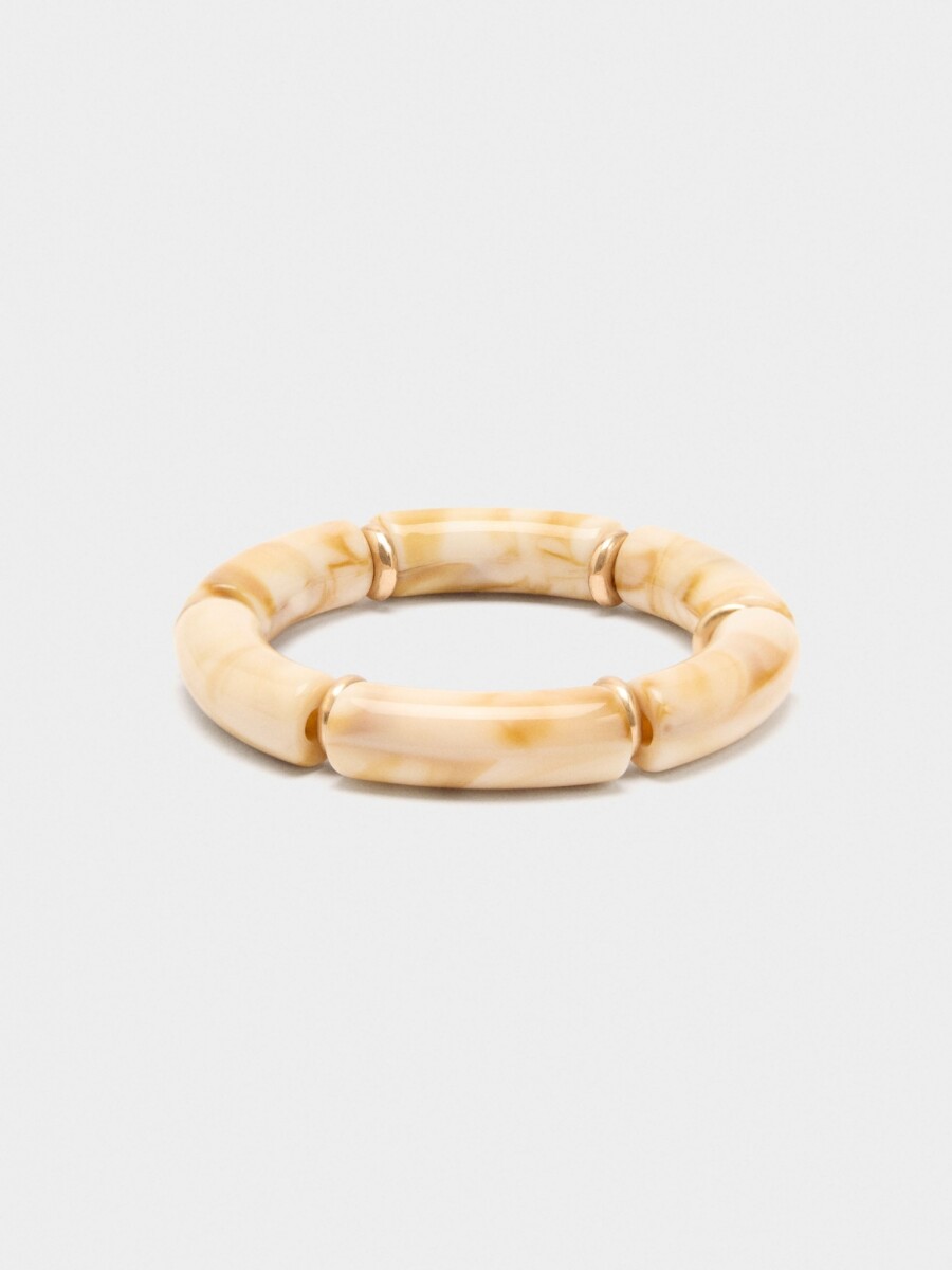 Pulsera Elástica Efecto Piedra beige