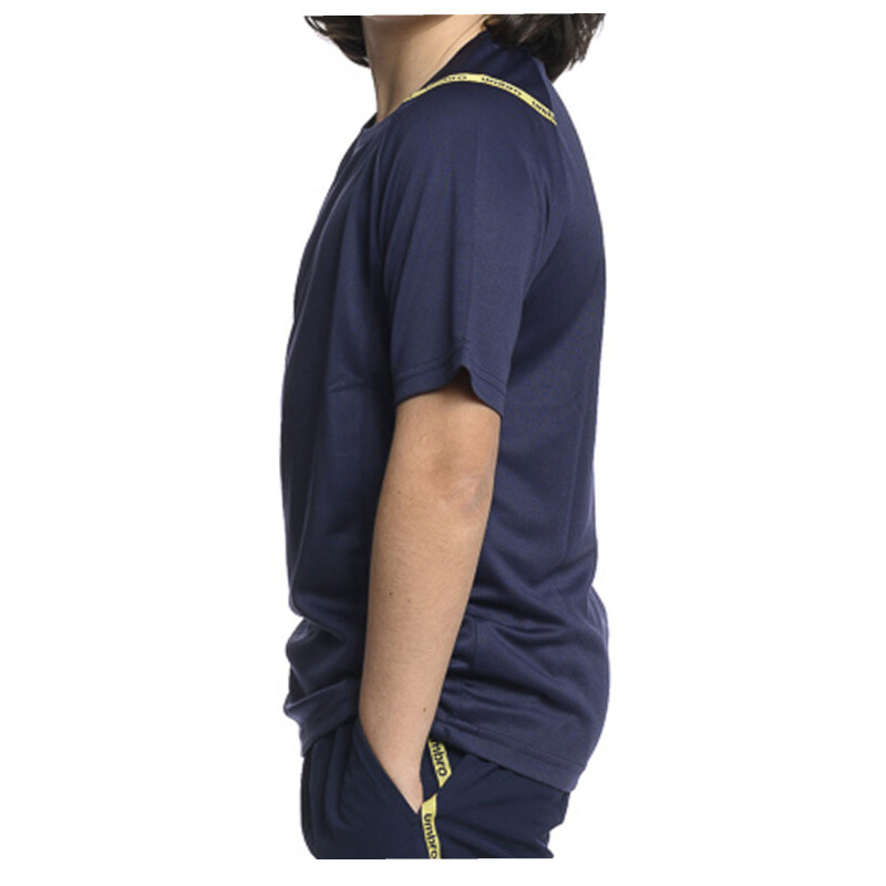 Bermuda Infantil Umbro Taped Junior Azul Marino - Verde Lima