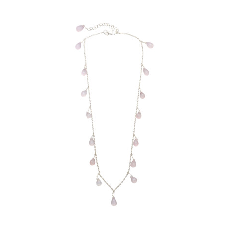 Collar Cadena Karvik Cuarzo Rosado Plata 925 0